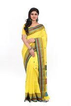 Golden Yellow Pure Matka Silk Handloom Saree with Decorated Pallu and Border