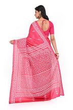 Pink Gujarati Worked Banglore Silk