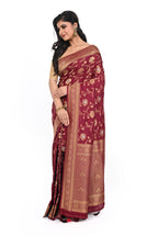 Golden and Red Tissue Handloom Saree