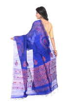Royal Blue Matka Silk Saree with Elegant Zari Border