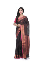 Handloom Copper Zari Weaving Saree with Border an Pallu