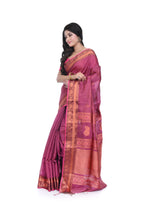 Pink Handloom Saree Allover Zari Woven