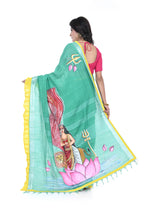 Mint Green Handloom Saree with Decorated Pallu