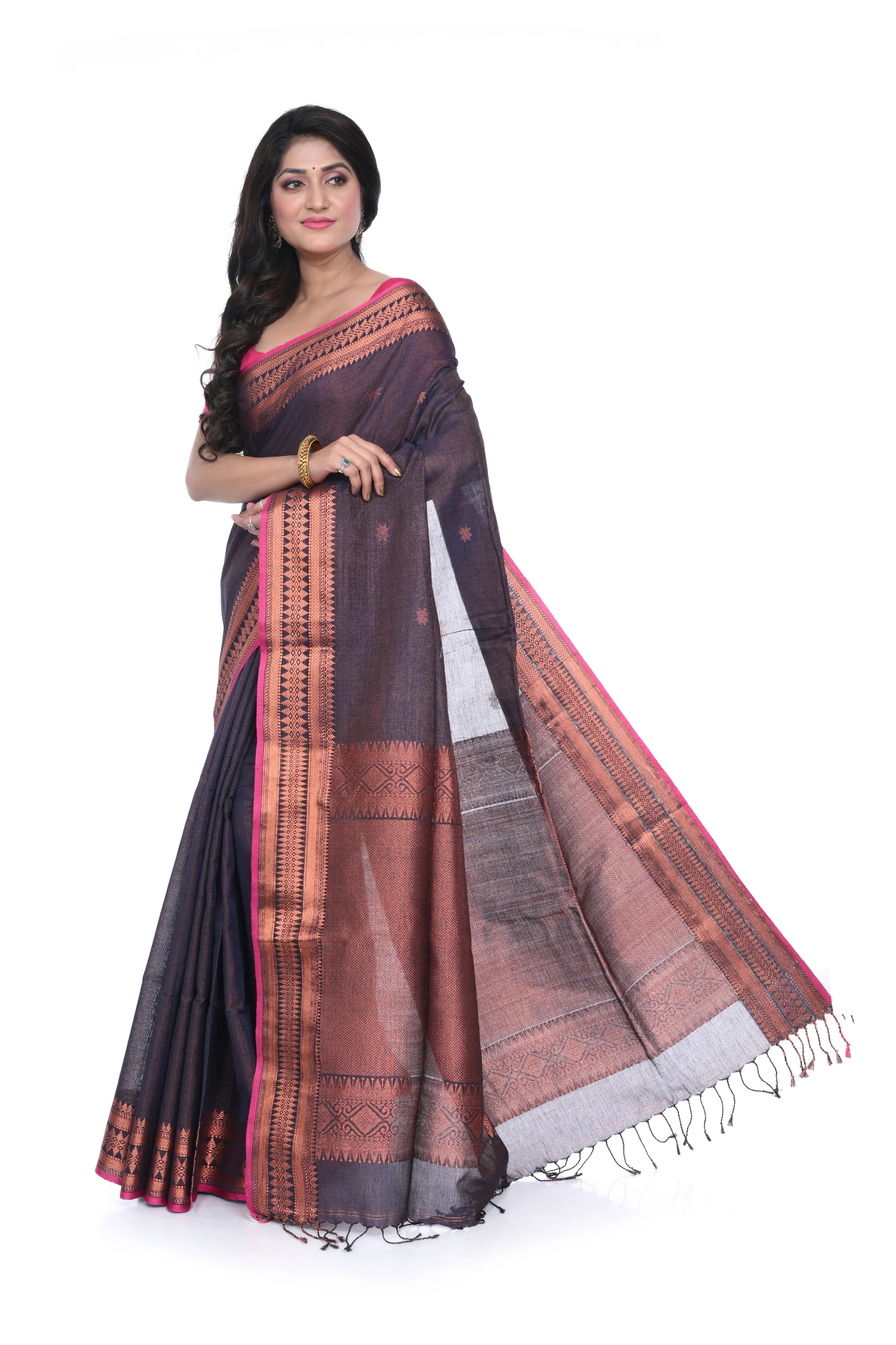 Handloom Benarasi Saree with Zari Border