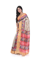 Semi Tussar Tribal Print Saree with Patli Pallu