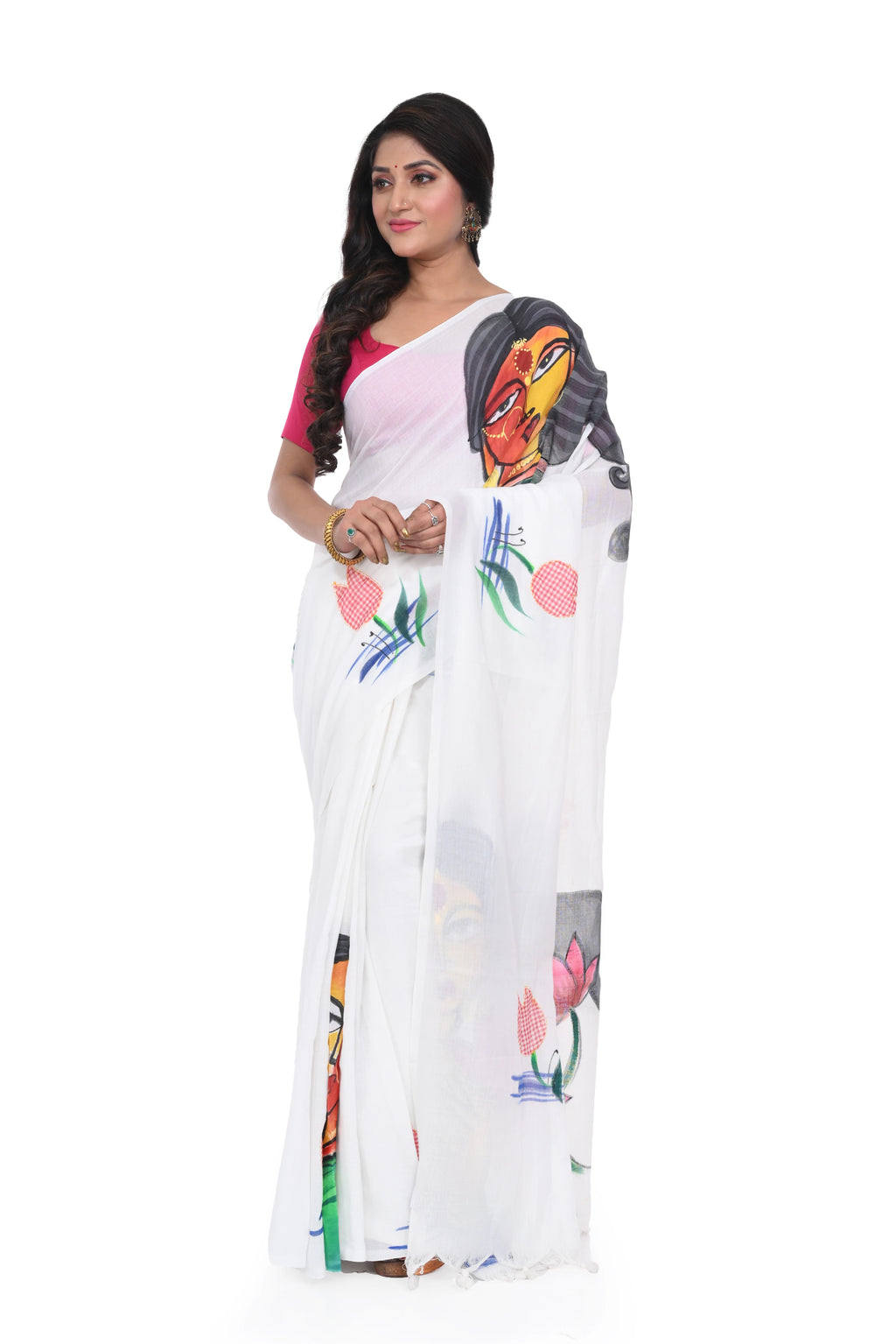 Hand Painted Handloom Saree