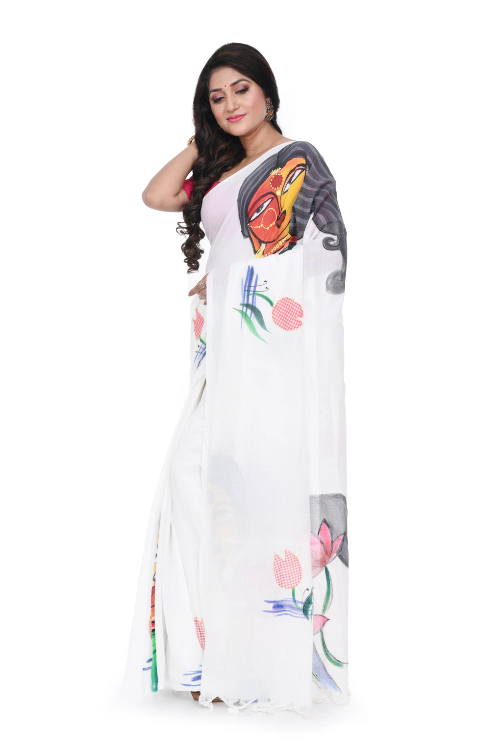 Hand Painted Handloom Saree