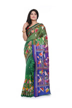 Kantha Lotus Motif Saree on Bishnupuri katan Silk