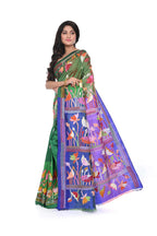 Kantha Lotus Motif Saree on Bishnupuri katan Silk