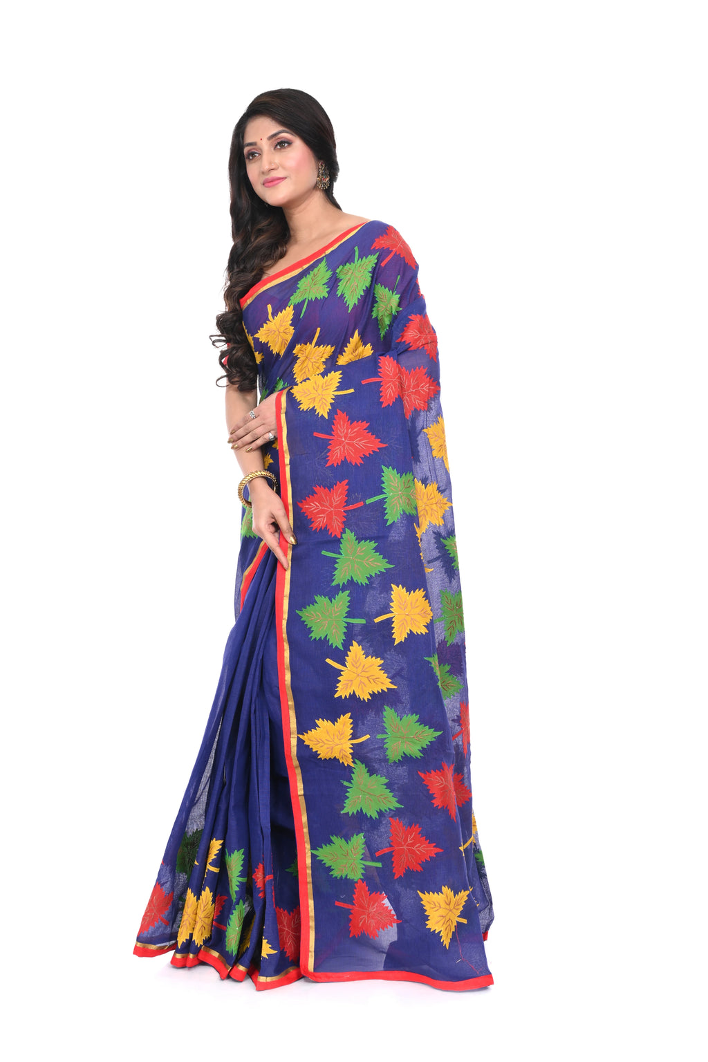 Pure Cotton Embroidery Work Saree with Blouse Piece