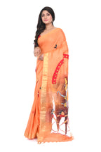 Semi Tussar Saree with Unique Hand Paint Ma Durga Saree