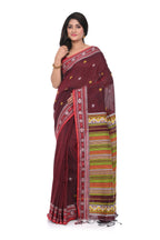 Maroon Colour Pure Handloom Saree with Heavy Pallu