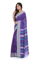 Purple Colour High Quality Pure Handloom Saree with Heavy Pallu