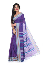 Purple Colour High Quality Pure Handloom Saree with Heavy Pallu