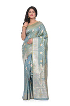 Light Teal Benarasi Saree