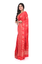 Tomato Red Mashru Benarasi Saree