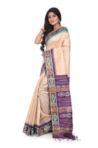Violet Semi Tussar Saree with Kotki Border