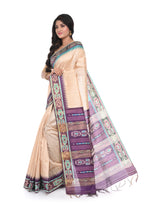Violet Semi Tussar Saree with Kotki Border
