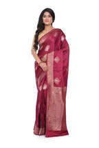 Maroon Mashru Silk Saree with Heavy Pallu