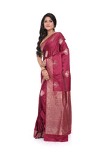 Maroon Mashru Silk Saree with Heavy Pallu