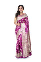 Purple - Pink Dual Tone Mashru Benarasi Saree with Heavy Pallu