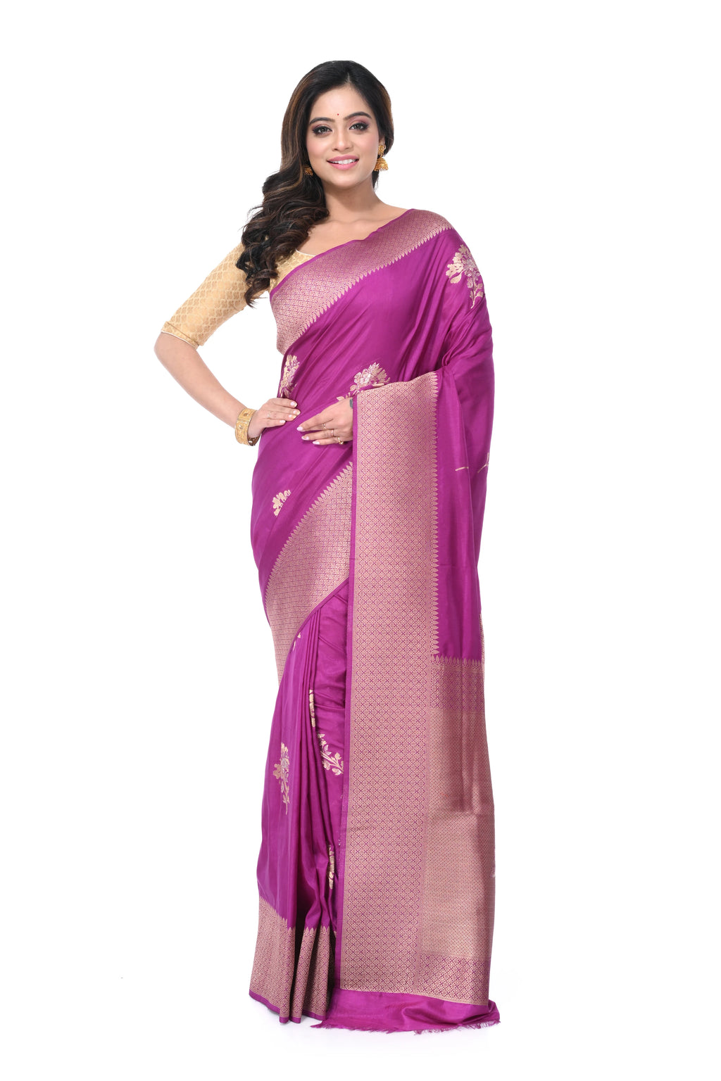 Lavender Pink Mashru Silk Saree with Heavy Pallu