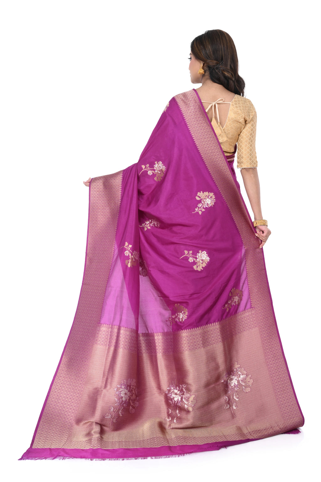Lavender Pink Mashru Silk Saree with Heavy Pallu