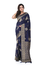 Blue Mashru Silk Saree with Heavy Pallu