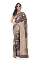 Grey Benarasi Saree with Jal Work