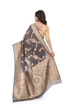 Grey Benarasi Saree with Jal Work