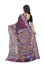 Semi Bangalore Silk Saree with Multicolour Thread Work & Pallu