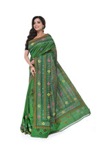 Bishnupuri Katan Base Saree with Lumbani Work