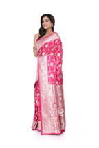 Soft Pink Mashru Benarasi Saree with Jal Work