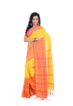 Red & Yellow Handloom Cotton Saree